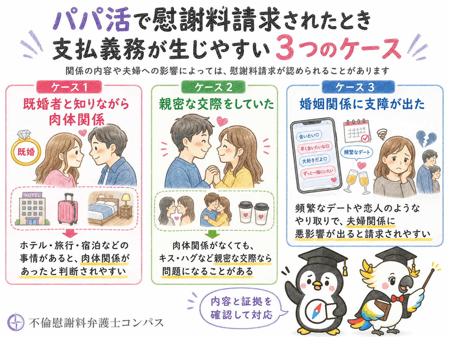 ２章　パパ活で慰謝料請求された｜支払義務が生じやすいケース３つ